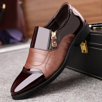 Erkek deri ayakkabı Lüks Marka Sivri İş Elbise iş ayakkabısı Düğün Ayakkabı Erkekler için Resmi Ayakkabı Erkekler erkek Artı Boyutu 38-48