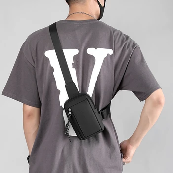 Erkek Göğüs Çantası Erkek Omuz Vücut Çanta Oxford Moda Erkek Yan Sling Crossbody Çanta Erkek 2023 gündelik çanta Seyahat Telefonu Çantaları
