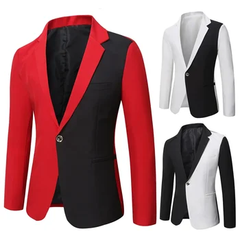 Erkek Takım Elbise Ceket 2023 Sonbahar Yeni Yüksek Kaliteli Degrade Renk Takım Elbise Ceket erkek moda Giyim Slim Fit Ceket