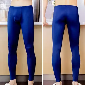 Erkek Tayt Erkekler dar pantolon Premium erkek Elastik Bel Tayt Şık U dışbükey dar pantolon Yoga Koşu Spor Uzun