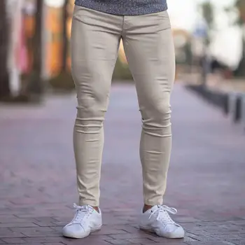 Erkekler günlük pantolon Nefes slim fit uzun kollu erkek gömlek erkek Pantolon Ayak Bileği Uzunluğu Orta Bel Düğme Fermuar Kapatma Commuting için Günlük Giyim Erkekler
