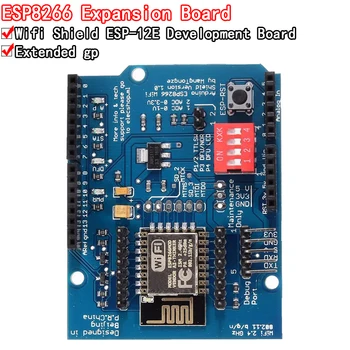 ESP8266 ESP - 12E UART WIFI Kablosuz Kalkan Geliştirme Kurulu Arduino UNO İçin R3 Devre Kartları Modülleri BİR