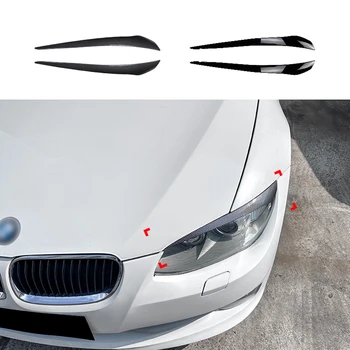 Far Kaş Trim İçin BMW 3 Serisi Coupe E92 E93 LCI 2010-2012 Ön Başkanı İşık Lambası Kapak Sticker Far Göz Kapağı Kaş Kapağı