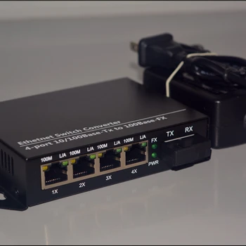 Fiber Bağlantı Noktası 10/100/1000Mbps ile 1 Fiber 8 RJ45 Ethernet Gigabit Medya Dönüştürücü