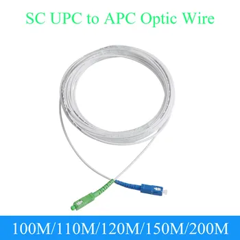 Fiber Optik Uzatma Kablosu SC UPC apc'ye Tek modlu 1 Çekirdekli Kapalı Dönüştürme Yama Kablosu 100 M / 110 M / 120 M / 150 M / 200 M Optik Kablo