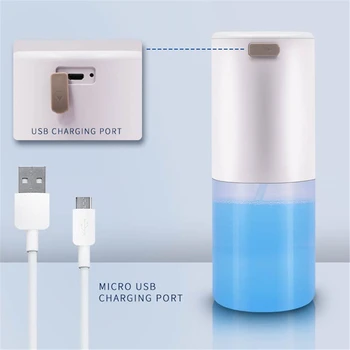 Fotoselli Otomatik Sabunluk Köpük USB Şarj Akıllı Kızılötesi Sensör Sıvı Sabunluk El Dezenfektanı Banyo için