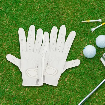 Golf Eldiven Sol El Golfçü Eldiven Erkekler Kadınlar için Hafif Aşınmaya Dayanıklı Kaymaz PU Deri Spor Eldiven Golf Aksesuarları