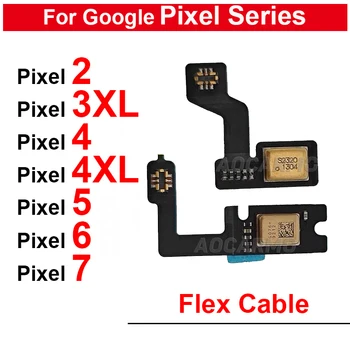 Google Pixel 2 için 4 XL 3XL 4xl 5 7 6 Alt Mikrofon Ve Üst Mikrofon Telefon Flex Kablo Yedek Parçaları