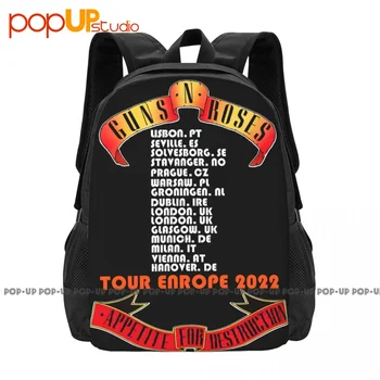 Guns N Roses Tarih Turu 2022 P - 194 Sırt Çantası Büyük Kapasiteli Sevimli Yeni Stil saklama çantası Büyük Kapasiteli