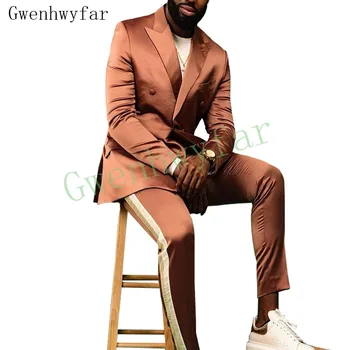 Gwenhwyfar 2023 Erkek Takım Elbise Damat Giyim Smokin Düğün Takımları Groomsmen En İyi Erkek Resmi takım elbise Erkekler İçin (Ceket + Pantolon )