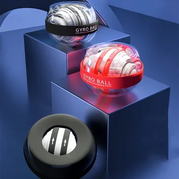 Güç bilek topu manyetik ışık lambası parmak kavrama makinesi Gyro eğitim spor dekompresyon kavrama topu toptan
