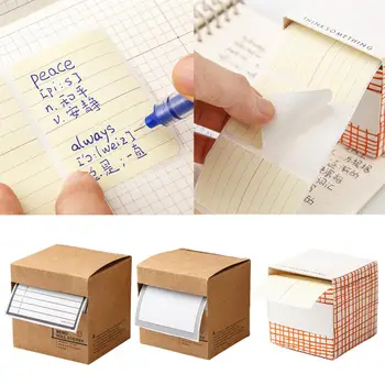 Hatırlatıcı not defteri Yapışkan Not Rulosu Mürekkep geçirmez Kağıt Soyulabilir Çekme Tipi Mini not Defteri Öğrenciler için Ideal Kırtasiye Malzemeleri Ofis