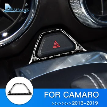 HAVA hızı Chevrolet Camaro 2016 için 2017 2018 2019 Aksesuarları Camaro Sticker Karbon Fiber İç Trim Uyarı ışığı Çerçevesi