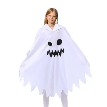 Hayalet Pelerin Kostüm Karanlık Hoodies Pelerin Çocuklar Korkunç Giydirme Cadılar Bayramı Partisi Kostüm Malzemeleri Cosplay Tema Partileri