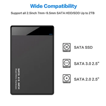 HDD Durumda 2.5 SATA USB 3.0 Adaptör Sabit Disk Muhafaza SSD Disk HDD Durumda USB3. 0 Kasa HD Harici HDD muhafaza