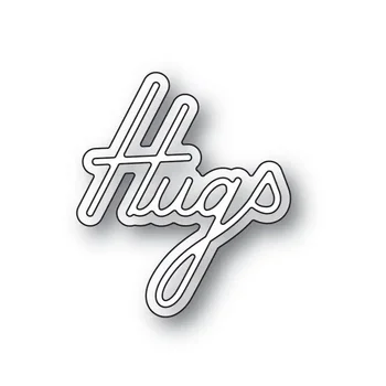 Hugs İlk Komut Ölür Karalama Defteri Günlüğü Dekorasyon Kabartma Şablon DIY Tebrik Kartı El Yapımı