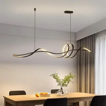 Iskandinav Minimalist kolye ışık kısılabilir oturma yemek odası dekor mutfak ada avize lamba parlaklık süspansiyon armatür