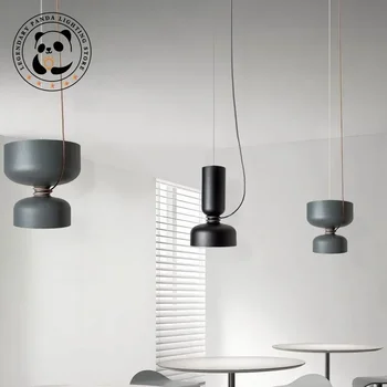 Iskandinav tasarımcı yaratıcı avize dekorasyon ev LED kolye lamba restoran yatak odası dövme demir sanat abajur tavan ışıkları