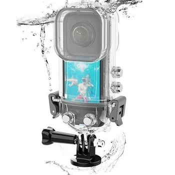Için Insta360 X3 Gölge Kaya Panoramik Kamera 40M Dalış Su Geçirmez Kılıf Dikişsiz Ekleme Su Geçirmez Kılıf