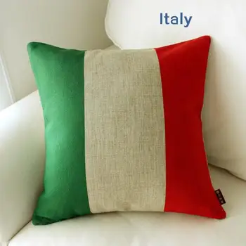 İtalya yastık örtüsü, yaratıcı İtalya logosu retro mavi İtalya kelime İtalya bayrağı atmak yastık kılıfı yastık kılıfı toptan