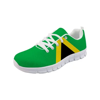 Jamaika gençlik dıy ücretsiz custom made adı numarası ulusal bayrak Jamaikalı ülke koleji baskı fotoğraf logo Örgü rahat ayakkabılar
