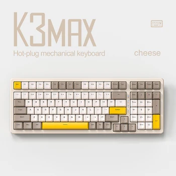 K3 MAX Kablolu Mekanik Klavye Çalışırken Değiştirilebilir Oyun Tuş Takımı RGB Arka Bilgisayar Klavye İngilizce Dizüstü Bilgisayar için