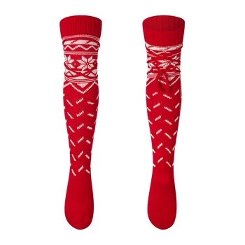 Kadın Kablo Örgü diz çorap Noel uyluk Yüksek uzun Çorap Örme diz Üzerinde kalın çizmeler çorap bacak ısıtıcıları