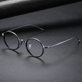 Kadınlar için gözlük çerçeveleri KMN73-07 Saf Titanyum Gözlük çerçevesi Japonya Marka Yuvarlak Erkekler Kadınlar Trend Optik Gözlük Oculos