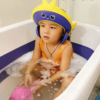 Kapak Hayvan Su Engelleme şampuan kabı Çok Vites Ayarı şampuan kabı Bebek Duş Başlığı Saç Yıkama Şapka Çocuk Banyo Duş Şapka