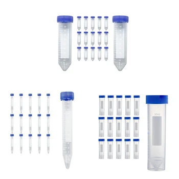 Kendi Kendine Ayakta Santrifüj Tüpleri 50ML, [50 Paket] Plastik test tüpü İle döner kapaklı şişeler, 50ML Steril test tüpü s Kapaklı Yeniden Kullanılabilir