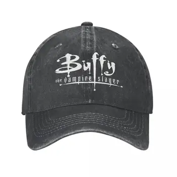 Klasik Buffy The Vampire Slayer Logo beyzbol şapkası Erkekler Kadınlar Sıkıntılı Yıkanmış güneşlikli kep Korku Açık Hava Etkinlikleri Şapka Kap