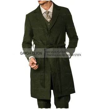 Klasik Erkek Takım Elbise 2024 Slim Fit Balo Tepe Yaka Balıksırtı Damat Smokin Düğün İş Blazer 3 Adet Terno Masculino