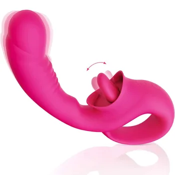 Klitoral Yalama G Noktası Vibratör Gerçekçi Yapay Penis Klitoris Stimülatörü Kadınlar İçin Yalama Masajı Titreşimli Klitoral Vibratör