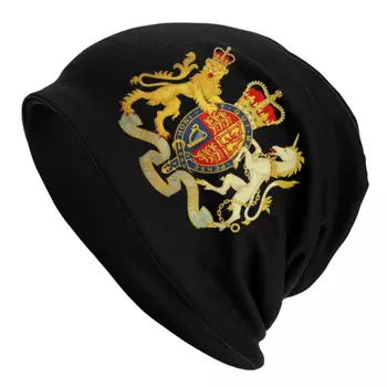 Kolları Krallık Hükümet Skullies Beanies Caps Kış Sıcak Örgü Şapka Hip Hop Kraliyet İngiliz Gurur Kaput Şapka Kayak Kap