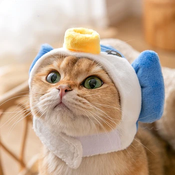 Komik Şapka Kedi Peluş Elbise Kostüm Pet Şapka Noel Cosplay Sıcak Rahat Şapkalar Köpekler Şapkalar Tatil Yavru Kedi Aksesuarları