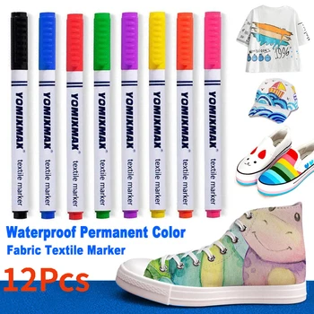 Kumaş işaretleme kalemleri Su Geçirmez Kalıcı Renk sihirli boya kalemi Kalem T Shirt Ayakkabı Elbise Ahşap Taş DIY Çizim Boyama