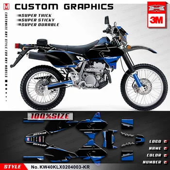 KUNGFU GRAFİK Motocross Etiketler Çıkartmaları Kawasakı KLX400R KLX 400 R 2002 2003 2004 / DRZ 400 SM / DRZ 400 Enduro