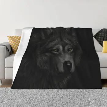 Kurt Serin Yakışıklı hayvanlı battaniye Sıcak Rahat Dekoratif Yatak Atmak Battaniye Yatak Odası Dekor için