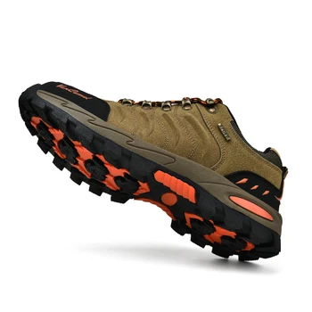 Kış erkek yürüyüş ayakkabıları Anti-kaygan Erkek kros Trekking Sneakers Açık Spor Erkekler Tepe yürüyüş ayakkabısı