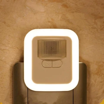 LED Plug-in gece lambası bebek hemşirelik göz uyku ışık yatak odası soket ışıkları enerji tasarrufu sevimli koridor lambası