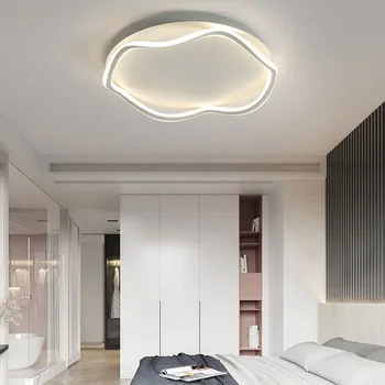 LED tavan ışıkları Modern avize beyaz lambalar akıllı uzaktan kumanda parlaklık karartma ev dekor yemek odası oturma odası için
