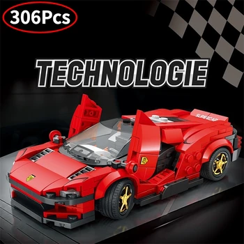 Lego ile uyumlu Yüksek Teknoloji yarış arabaları Yapı Taşı Ünlü Yarış Klasik Hız Spor Araba Çocuk Boys Hediyeler