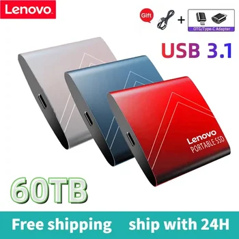 Lenovo 60TB Taşınabilir SSD Mobil harici sabit disk Tip - C USB3. 1 Yüksek Hızlı Harici Depolama sabit diskler Dizüstü Bilgisayar İçin Windows Mac