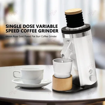 LXCHAN Elektrikli Kahve Değirmeni 64mm Çapak Tek Doz Kahve Değirmeni 600-1400RPM Değişken Hız Değirmeni Espresso Üzerine Dökün