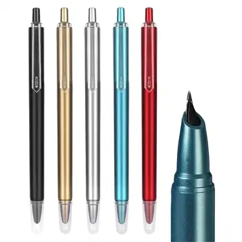 Lüks Kalite Geri Çekilebilir dolma kalem 5 Renk Finansal Ofis Öğrenci Okul Kırtasiye Malzemeleri dolma kalem 0.38 mm