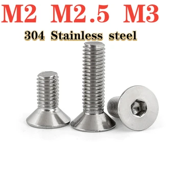 M2 M2. 5 M3 304 Paslanmaz Çelik Dteel DIN7991 İç Altıgen Silindirik Başlı Gömme Başlı İç Altıgen Cıvata