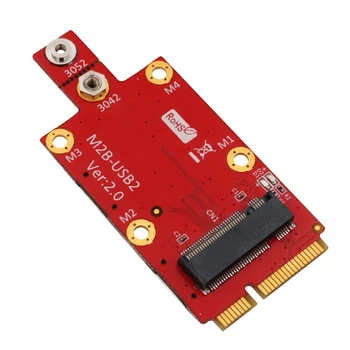 M2 Mini PCIE Dönüştürücü Yükseltici Kart ile Çift NANO SIM Kart Yuvası M. 2 Anahtar B Mini PCI-E Adaptörü Destekler