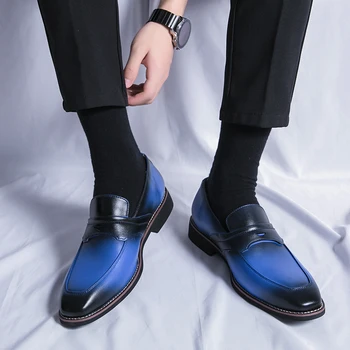Marka yumuşak erkekler siyah mavi loafer'lar süet deri rahat ayakkabılar erkekler için klasik Moccasins ışık tekne ayakkabı artı boyutu 38-48