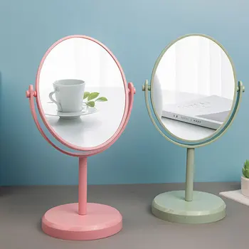 Masaüstü makyaj aynası Kız Tuvalet Masası Standı Ayna Tek Taraflı Dönebilen makyaj masası aynası Zarif Charm kadın Hediye