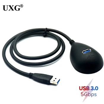 Masaüstü USB 3.0 Tip A Erkek Kadın Uzatma Veri şarj kablosu Standı Tabanı ile Korumalı 0.8 m 1.5 M